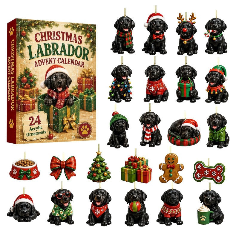 2026 Christmas Advent Calendar - 24-Day Acrylic Pendant Blind Box Countdown with Surprise Decorations