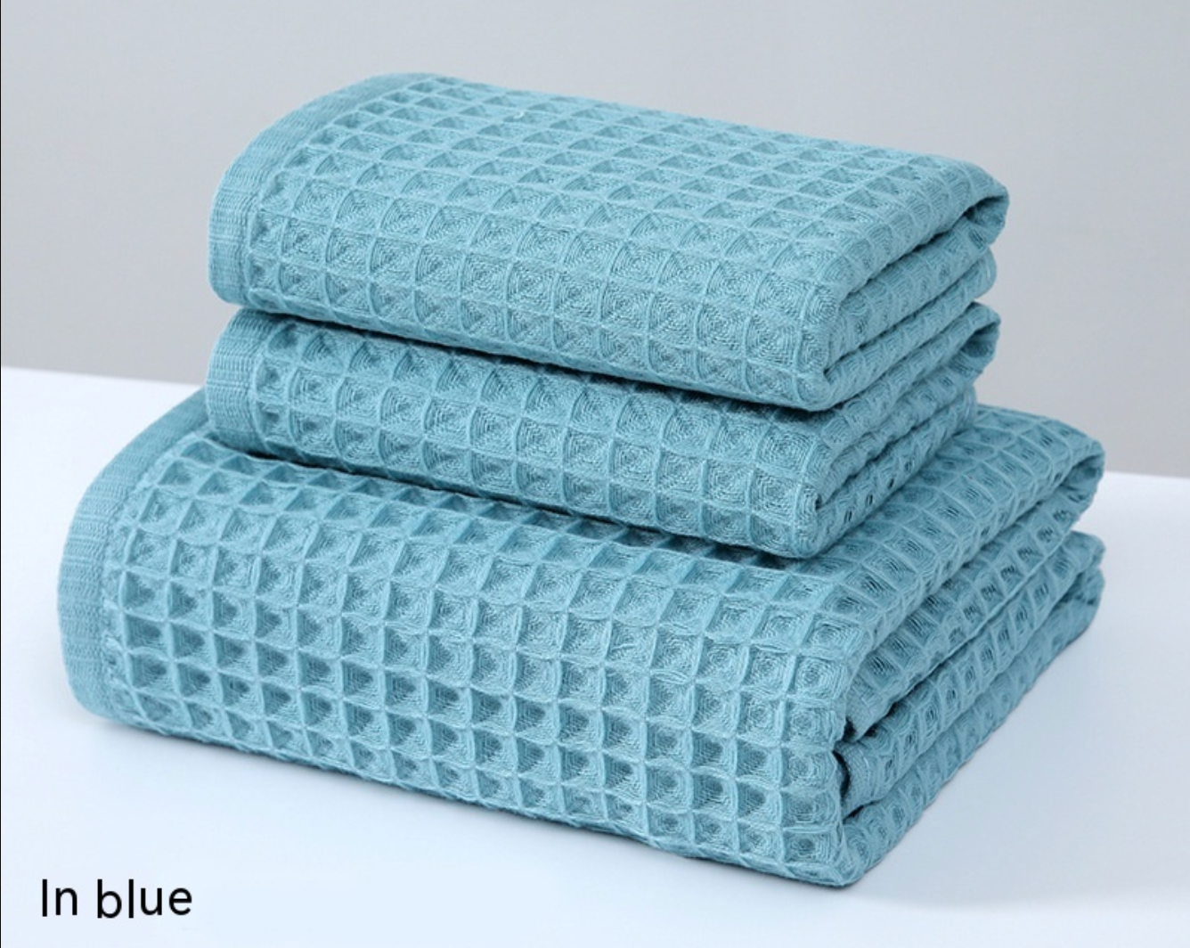 Cotton Waffle Bath Towel-Lightweight Quick Dry Waffle Weave Towel-Soft Absorbent Spa Bathroom Towel