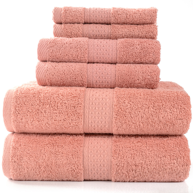 6 Piece Cotton Towel Set-Soft Absorbent Bath Towels Set-Luxury Bathroom Towels Quick Dry