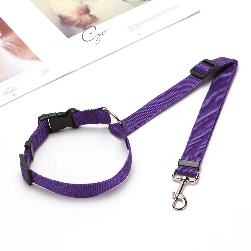 Adjustable Pet Car Safety Seat Belt – Headrest Dog & Cat Travel Restraint