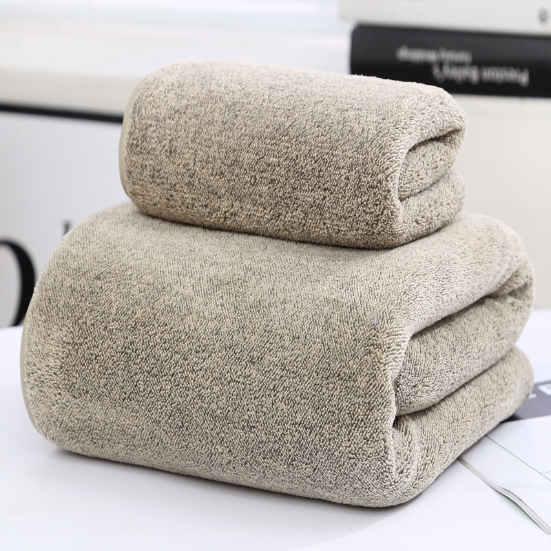 Bamboo Charcoal Fiber Towel Set-Ultra Soft Coral Fleece Bath Towels-Super Absorbent Quick Dry Bathroom Towels
