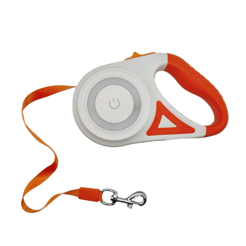 LED Retractable Dog Leash–USB Rechargeable Automatic Pet Lead For Day & Night Walks