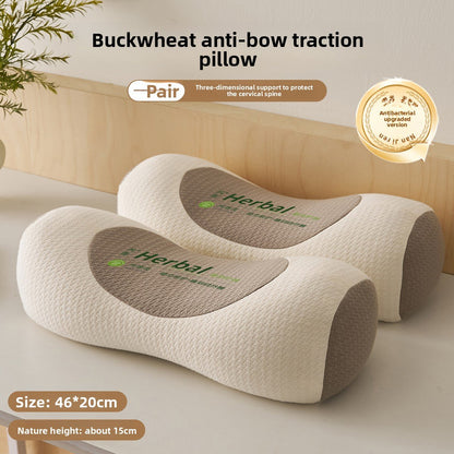 Buckwheat Hull Cervical Pillow - Firm Neck Support Sleeping Pillow
