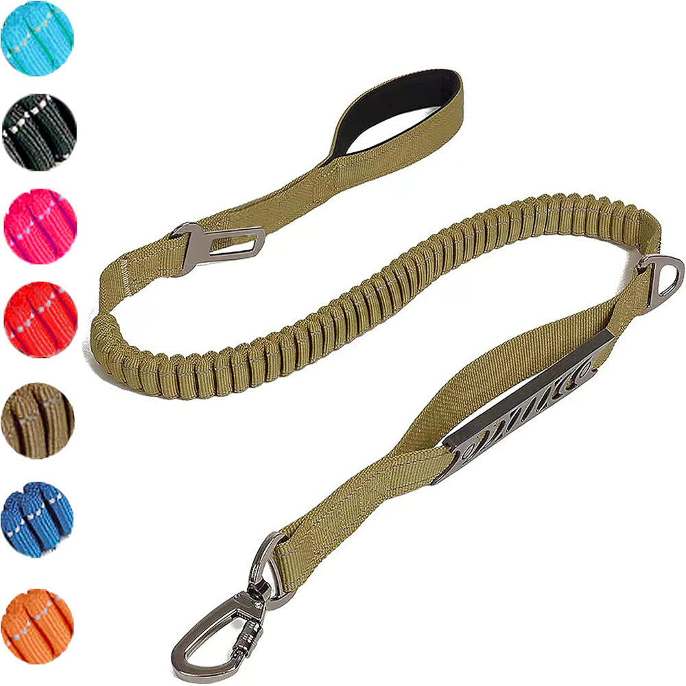 Heavy-Duty Bungee Dog Leash–Shock Absorbing Tactical Lead For Medium & Large Dogs