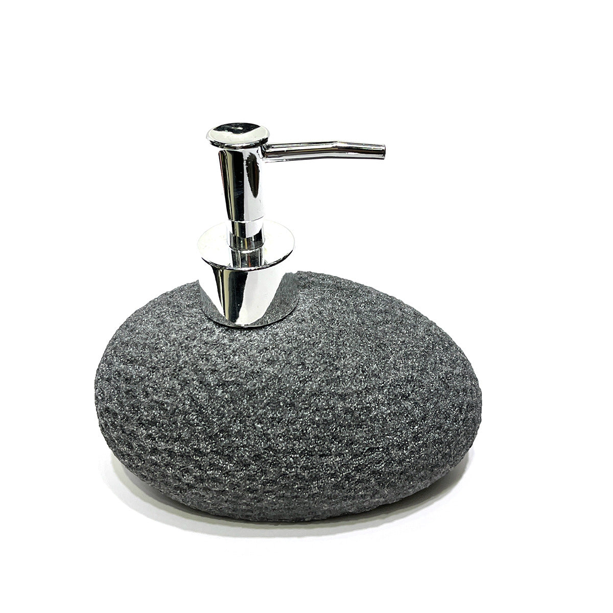 4 Piece Resin Bathroom Accessories Set - Sandstone Soap Dispenser, Toothbrush Holder, Tumbler & Tray