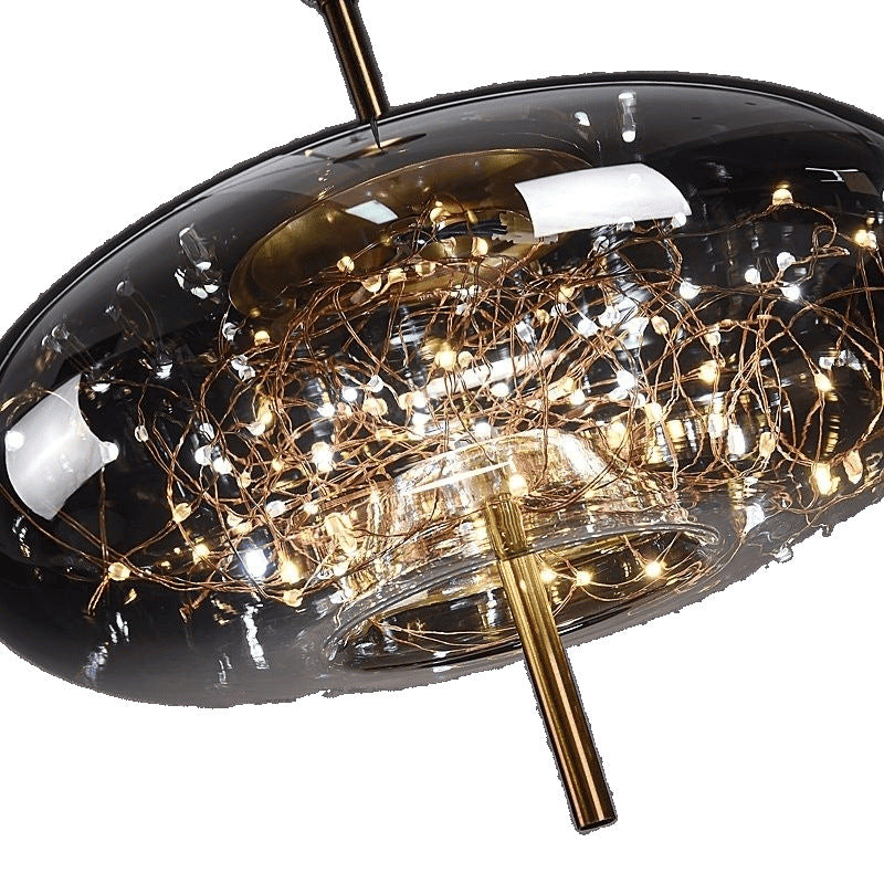 Nordic Glass Pendant Light–Modern Starry Sky LED Hanging Ceiling Light