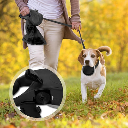 Portable Dog Water Bottle & Leash Set–All-In-One Travel Hydration & Feeding Solution