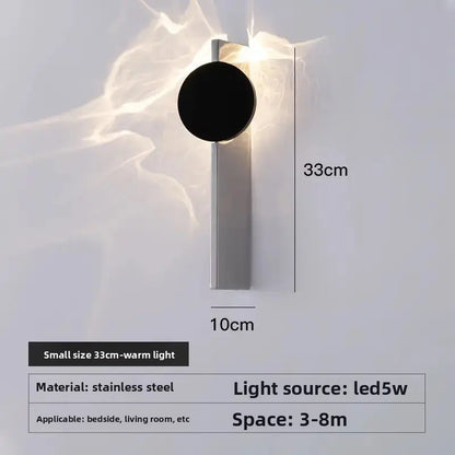 Modern LED Wall Light - Ripple Effect Designer Wall Sconce with Voice Control