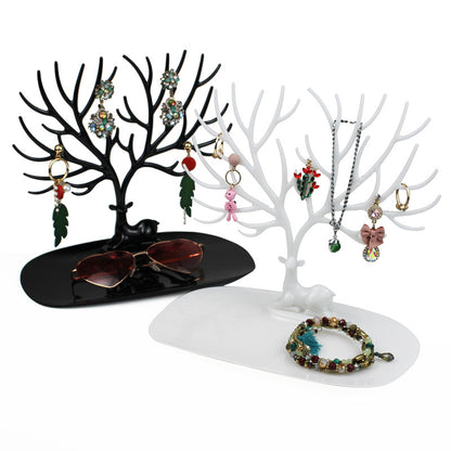 Deer Jewelry Stand Organiser–Creative Branch Antler Necklace & Earring Holder, Decorative Jewellery Display Rack