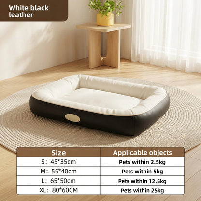 Waterproof Leather Dog Bed–All-Season Pet Bed For Dogs & Cats