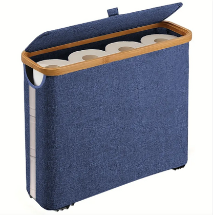 Modern Toilet Paper Storage Basket-Visible Tissue Holder Organiser-Decorative Household Toilet Paper Box for Bathroom, Bedroom & Office