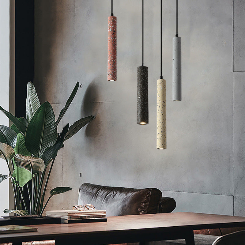 Nordic Terrazzo Pendant Light - Modern Cement & Marble LED Hanging Lamp