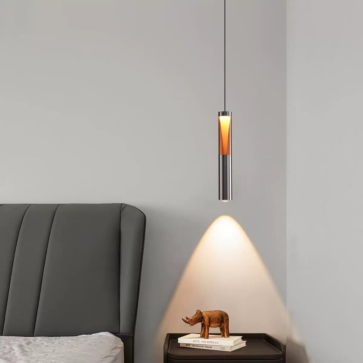 Modern Adjustable LED Pendant Light - Minimalist Single Head Hanging Ceiling Lamp