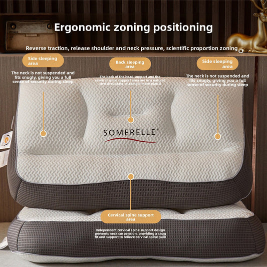 Ergonomic Cervical Support Pillow–Orthopedic Neck Pillow for Better Sleep & Spinal Alignment