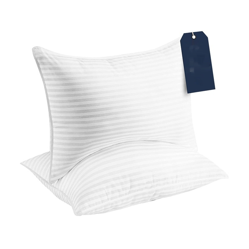 Cotton Filled Pillow Set – Soft Polyester Bed Pillows (2 Pack), Comfortable Sleeping Pillows for Home