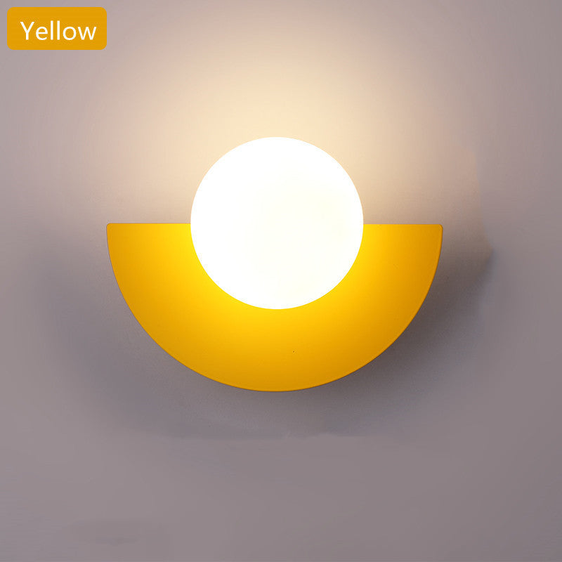Modern Coloured Glass Wall Lamp-Artistic LED Wall Light for Living Room, Bedroom & Home Décor