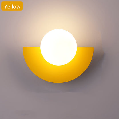 Modern Coloured Glass Wall Lamp-Artistic LED Wall Light for Living Room, Bedroom & Home Décor