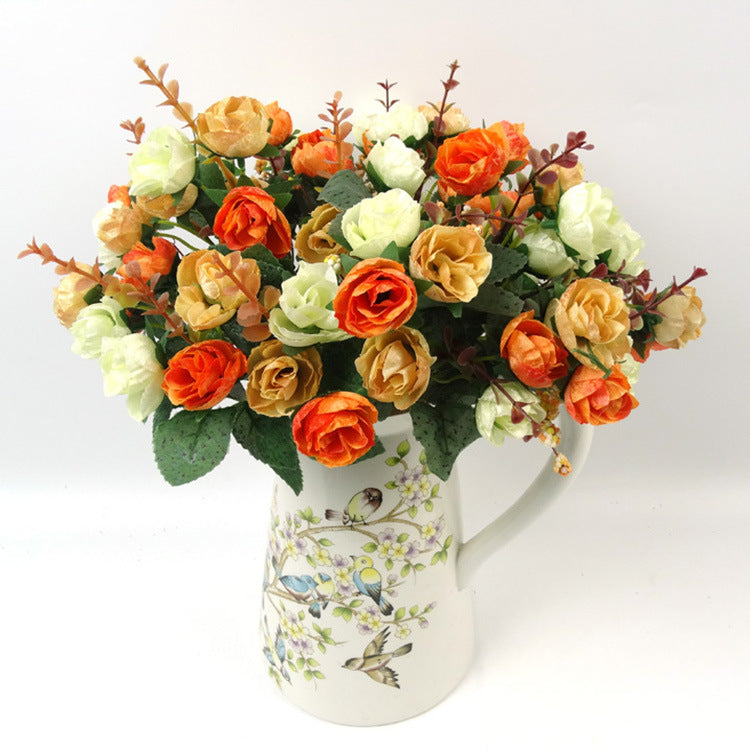 21 Head Diamond Rose Bouquet–Luxury Artificial Silk Roses for Home & Wedding Décor