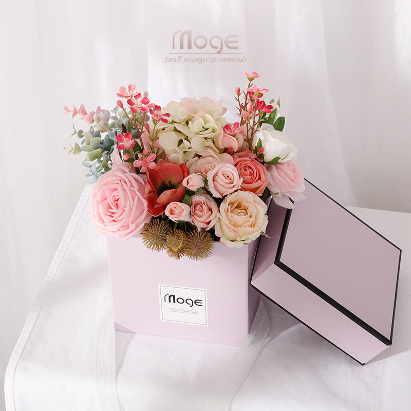 Luxury Silk Rose Flower Arrangement–Artificial Floral Centrepiece for Home & Wedding Décor