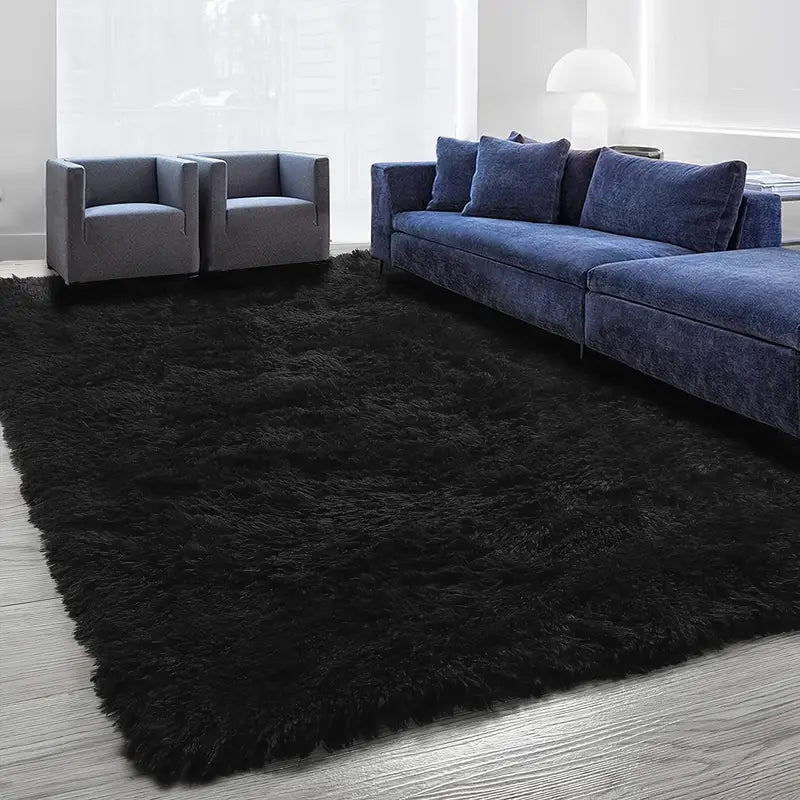 Plush Fuzzy Area Rug–Soft Non-Slip Carpet for Bedroom, Living Room & Modern Home Décor