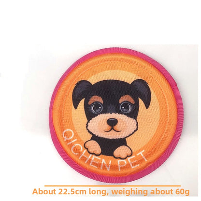 Durable Dog Flying Disc–Lightweight Nylon Fetch Frisbee For Outdoor Play