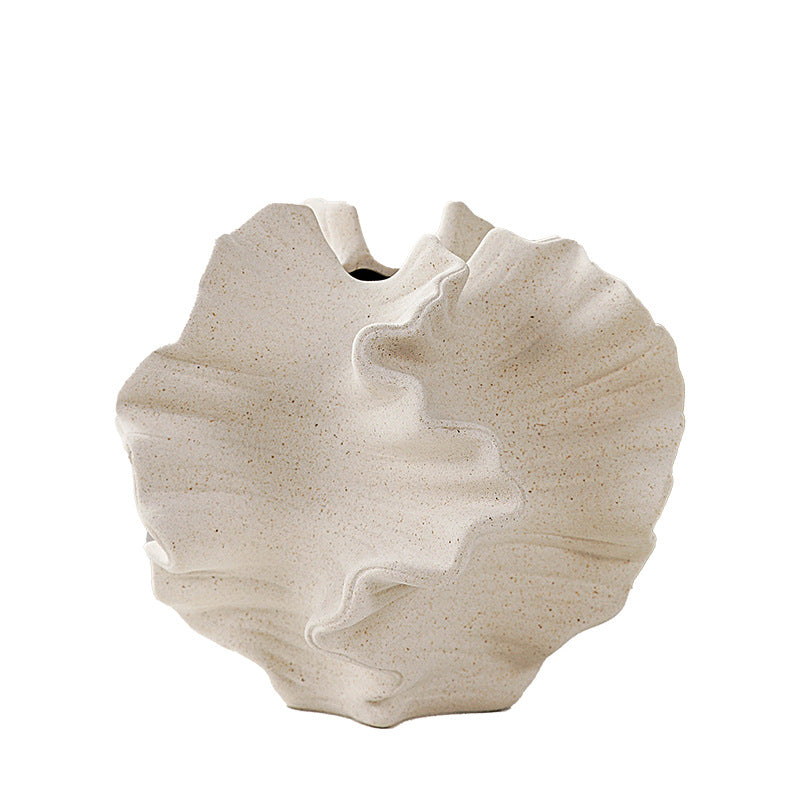 Matte Ceramic Flower Vase–European Style Decorative Vase for Fresh & Dried Flowers, Modern Home Décor