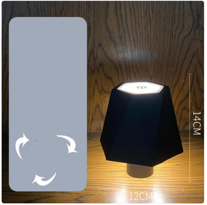 Rechargeable Touch Table Lamp-Wireless USB LED Bedside Light-Dimmable Atmosphere Lamp for Bedroom & Home