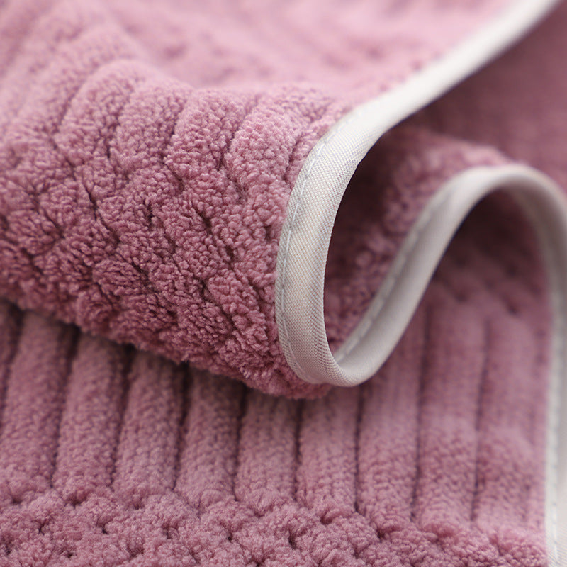 Coral Fleece Towel Set-Ultra Soft Microfiber Bath & Hand Towels-Super Absorbent Quick Dry Bathroom Towels (35x75cm & 70x140cm)