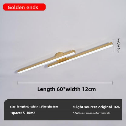 Modern Linear LED Ceiling Light - Dimmable Minimalist Ceiling Light for Living Room & Bedroom