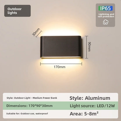 IP65 Ultra-Thin LED Wall Light - Modern Waterproof Indoor & Outdoor Wall Lamp