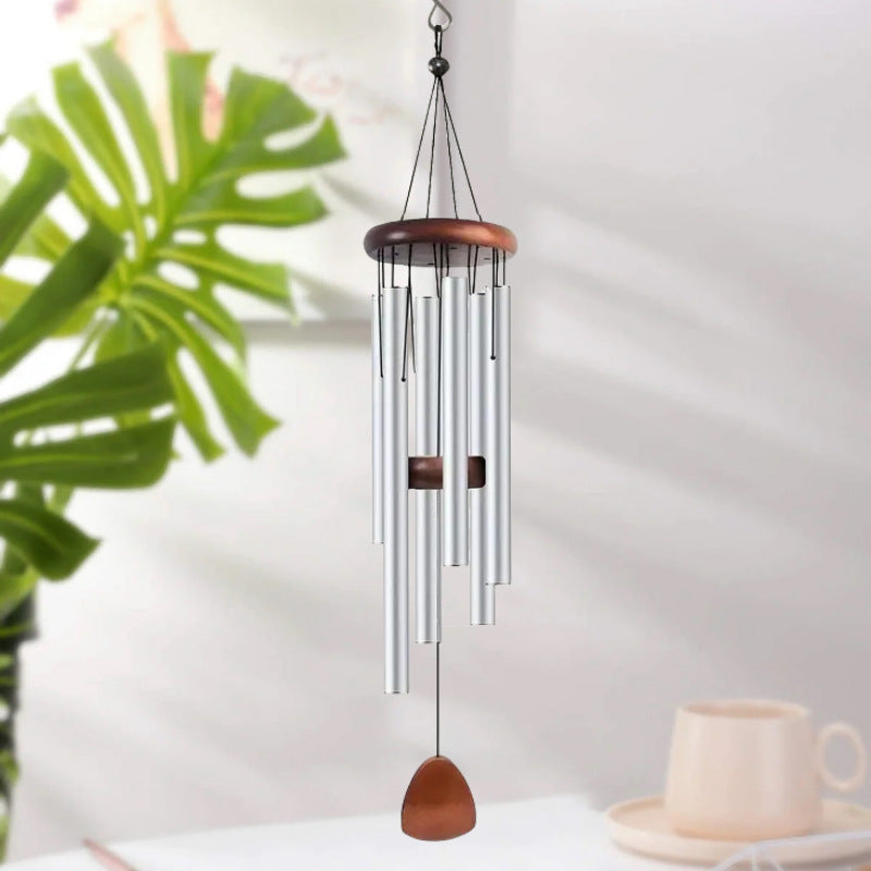 Retro Metal Wind Chimes - 68cm Decorative 6-Tube Hanging Wind Chime for Garden, Patio & Balcony