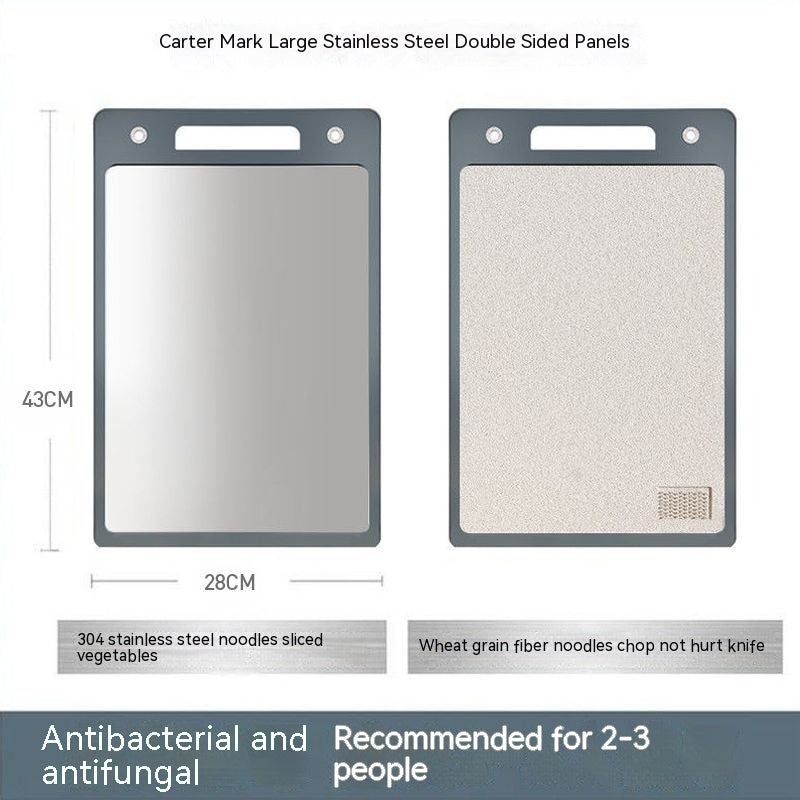 304 Stainless Steel Cutting Board–Hygienic Metal Chopping Board for Kitchen Food Prep