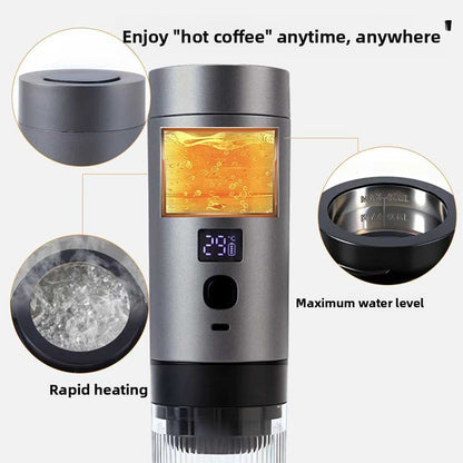 Portable Wireless Espresso Machine–USB Rechargeable Coffee Maker For Capsules & Ground Coffee