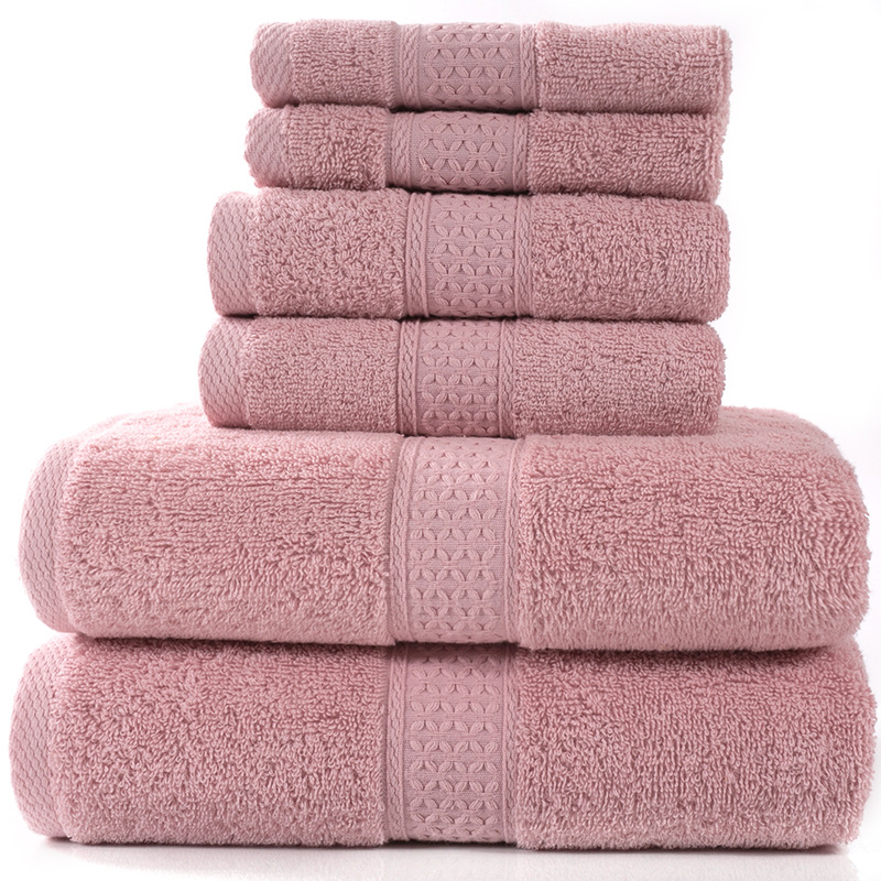 6 Piece Cotton Towel Set-Soft Absorbent Bath Towels Set-Luxury Bathroom Towels Quick Dry