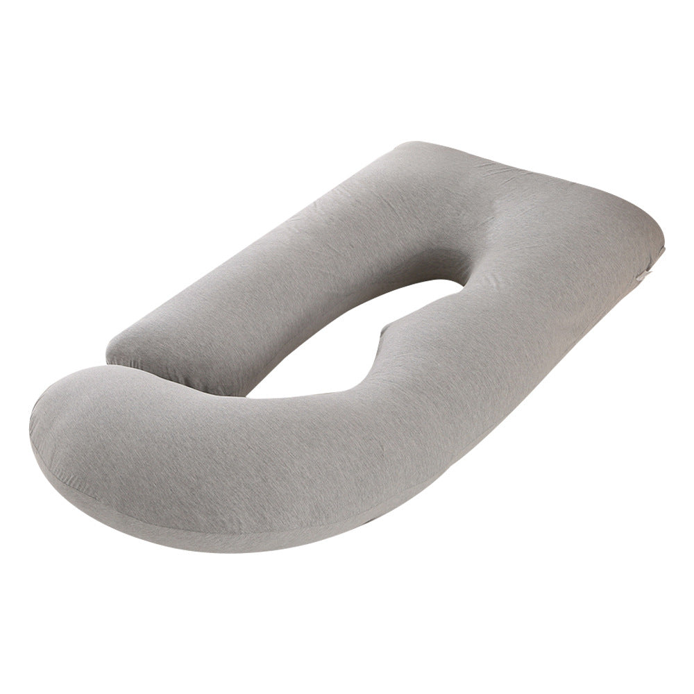 Cooling J-Shaped Pregnancy Pillow–Full Body Maternity Support Pillow With Detachable Arm Cushion