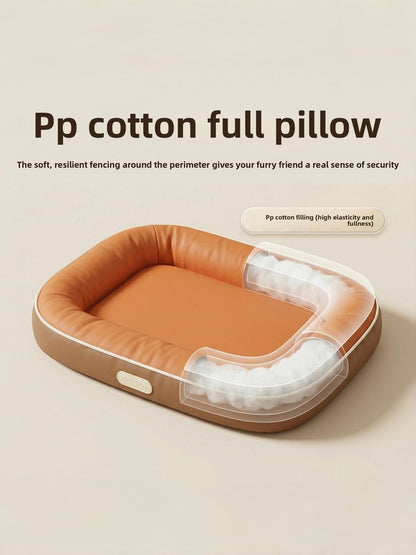 Waterproof Leather Dog Bed–All-Season Pet Bed For Dogs & Cats