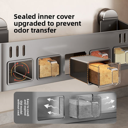 Premium Wall-Mounted Spice Rack – No-Drilling Kitchen Organiser
