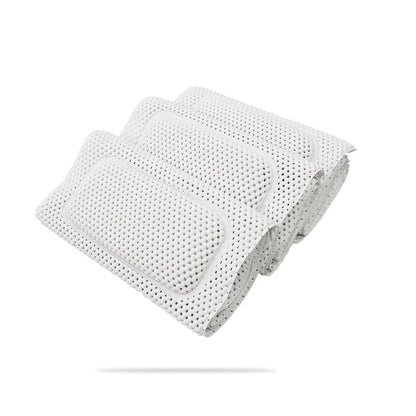 Non-Slip Bathtub Mat with Pillow-Waterproof PVC Bath Mat 35x125cm-Suction Cup Spa Bath Cushion for Tub Safety & Comfort