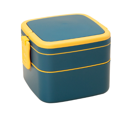 Portable Double-Layer Lunch Box–Microwave Safe Food Storage Container with Handle
