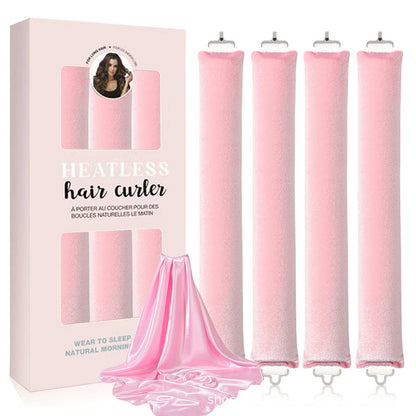 Heatless Curling Rod Set–Overnight Hair Curling Kit For Soft Natural Waves