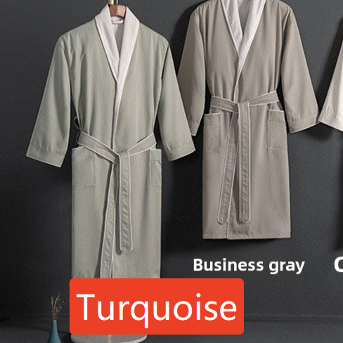 Luxury Double-Layer Bathrobe - Soft Absorbent Unisex Hotel Style Dressing Gown for Men & Women