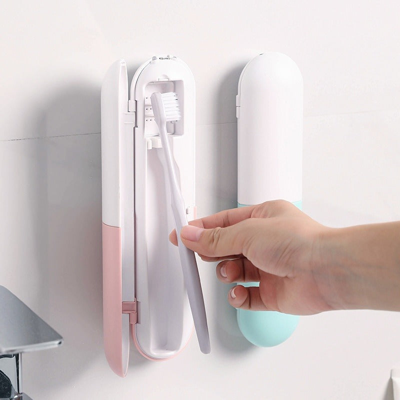 UV Toothbrush Sanitizer Holder-Wall Mounted USB Rechargeable Toothbrush Sterilizer-Smart Bathroom Organizer