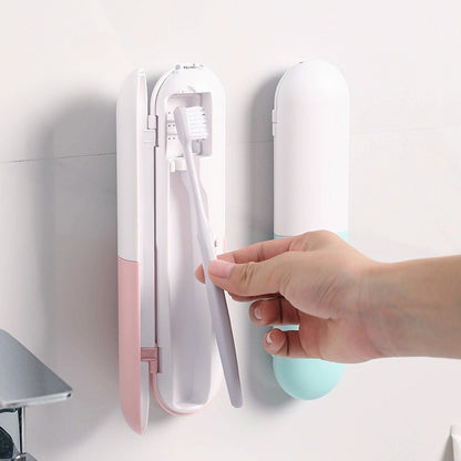 UV Toothbrush Sanitizer Holder-Wall Mounted USB Rechargeable Toothbrush Sterilizer-Smart Bathroom Organizer