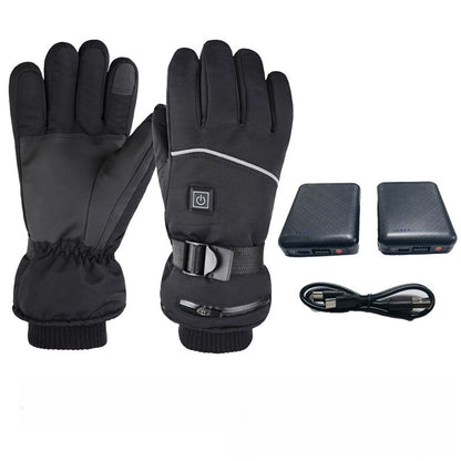 Rechargeable Heated Winter Gloves - Waterproof Windproof Touchscreen Gloves for Skiing, Cycling & Outdoor Sports