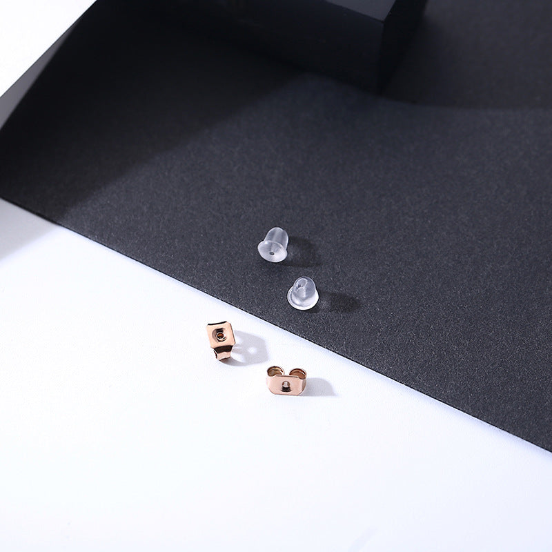 Two-Tone Rose Gold Earrings–Geometric Alloy Earrings, Electroplated Non-Fading Statement Jewellery