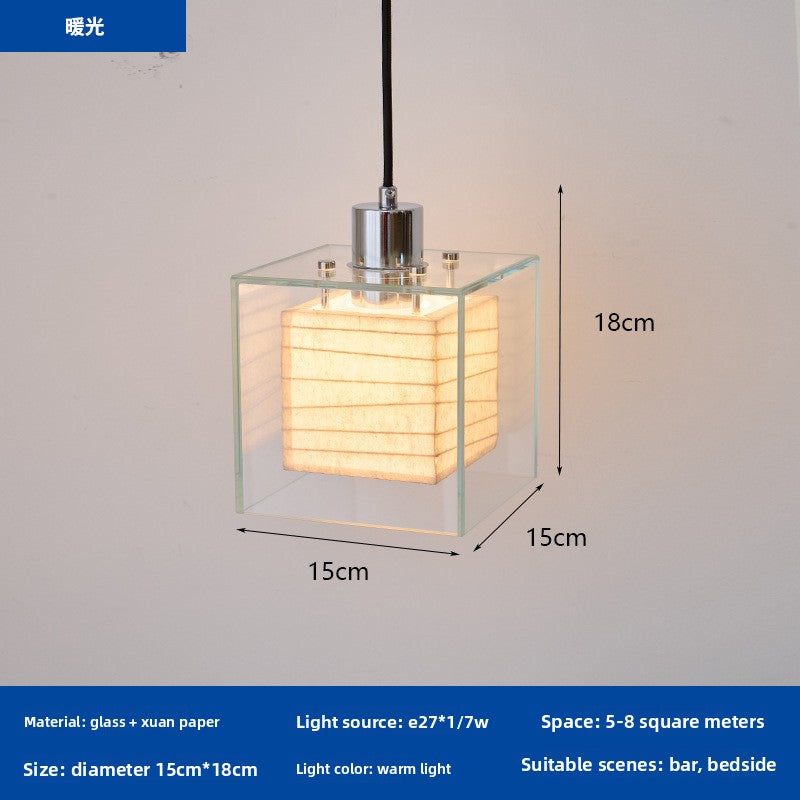 Bauhaus Glass Pendant Light - Mid-Century Modern LED Hanging Ceiling Lamp