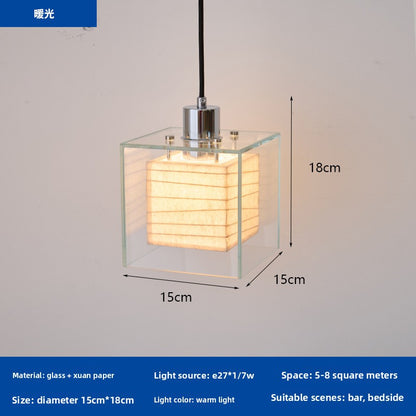 Bauhaus Glass Pendant Light - Mid-Century Modern LED Hanging Ceiling Lamp