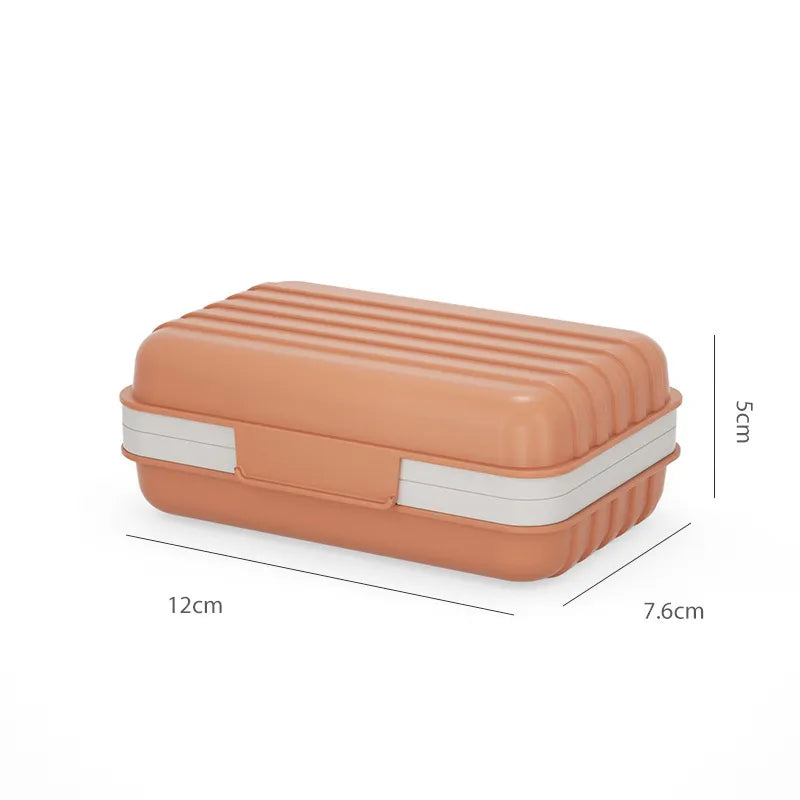 Portable Soap Box with Lid-Waterproof Travel Soap Holder Case-Drainage Soap Container for Bathroom, Gym & Travel