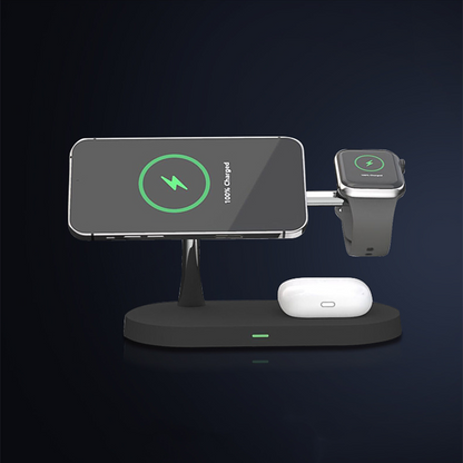 5-in-1 Wireless Charging Station–15W Fast Charging Dock for Phone, Watch & Earbuds
