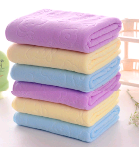 Kids Cartoon Bear Bath Towel 70x140cm-Soft Microfiber Children’s Towel-Super Absorbent Cute Baby & Toddler Towel